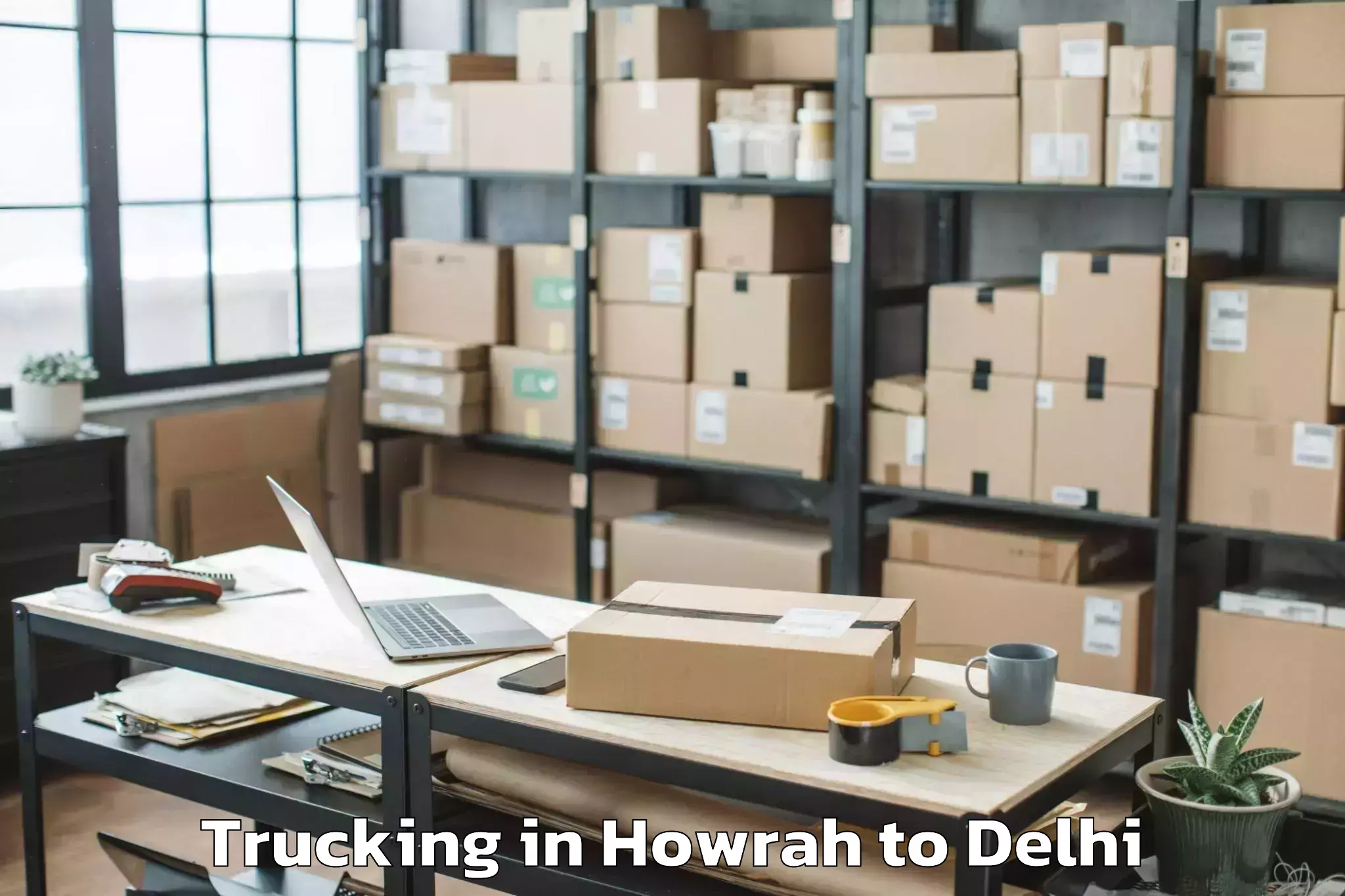 Trusted Howrah to Parsvnath Mall Inderlok Trucking